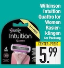 Intuition Quattro for Women Rasierklingen im Angebot bei E center in Germering Intuition Quattro for Women Rasierklingen Angebote von Wilkinson bei E center Germering für 5,99 €