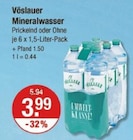 Mineralwasser von Vöslauer im aktuellen V-Markt Prospekt für 3,99 €