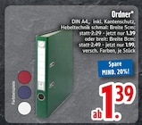 Ordner schmal im Angebot bei EDEKA in Memmingen Ordner schmal Angebote bei EDEKA Memmingen für 1,39 €
