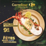 Catalogue Carrefour Market à Paris cette semaine, valable du 29/11/2022 au 31/12/2022 Prospectus Carrefour Market à Paris, "Carrefour Traiteur", 32 pages de promos valables du 29/11/2022 au 31/12/2022