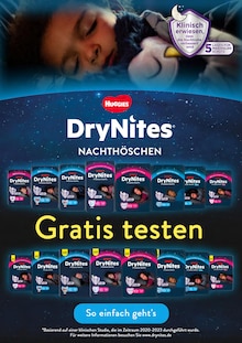 Aktueller DryNites Prospekt (Cuxhaven, 1 Seite zum blättern DryNites Prospekt DryNites - NACHTHÖSCHEN mit 1 Seite