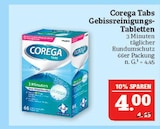 Tabs Gebissreinigungs-Tabletten im Angebot bei Marktkauf in Erlangen Tabs Gebissreinigungs-Tabletten Angebote von Corega bei Marktkauf Erlangen für 4,00 €