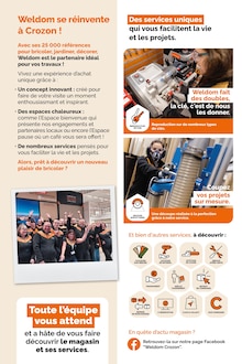 Catalogue Weldom de la semaine "LA MÊME ADRESSE MAIS EN MIEUX CROZON" avec 2 pages, valide du 04/03/2026 au 31/03/2026 pour Crozon et alentours Prospectus Weldom de la semaine "LA MÊME ADRESSE MAIS EN MIEUX CROZON" avec 2 pages, valide du 04/03/2026 au 31/03/2026 pour Crozon et alentours