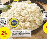 Choucroute Alsace IGP cuisinée saindoux et riesling - Intermarché à Reims Choucroute Alsace IGP cuisinée saindoux et riesling en promo chez Intermarché Reims à 2,79 €