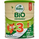 Lait en Poudre Croissance 3 - CARREFOUR BABY BIO - Carrefour à Noisy-le-Grand Lait en Poudre Croissance 3 - CARREFOUR BABY BIO en promo chez Carrefour Noisy-le-Grand à 10,99 €