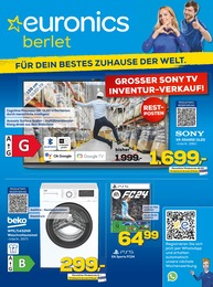 EURONICS Berlet Prospekt "FÜR DEIN BESTES ZUHAUSE DER WELT.", 12 Seiten, 23.09.2023 - 23.09.2023 Aktueller EURONICS Berlet Prospekt, "FÜR DEIN BESTES ZUHAUSE DER WELT.", mit Angeboten der Woche, gültig von 23.09.2023 bis 23.09.2023