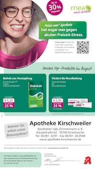mea - meine apotheke Prospekt Unsere August-Angebote mit 4 Seiten