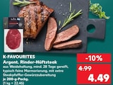Argent. Rinder-Hüftsteak bei Kaufland im Apolda Prospekt für 4,49 €