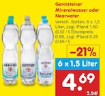 Mineralwasser oder Nearwater Angebote von Gerolsteiner bei Netto Marken-Discount Bad Oeynhausen für 0,99 €