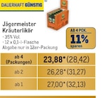 Kräuterlikör Angebote von Jägermeister bei Metro Paderborn für 28,42 €