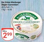 Ziegen-Camembert im Angebot bei GLOBUS in Neubrandenburg Ziegen-Camembert Angebote von Der Grüne Altenburger bei GLOBUS Neubrandenburg für 2,99 €