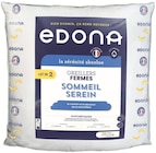 Oreiller confort ferme 60 x 60 cm dumas - Edona en promo chez Carrefour Argenteuil à 12,90 €