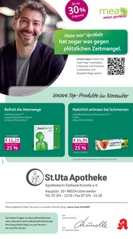 mea - meine apotheke Prospekt der KW 44  "Unsere November-Angebote" Aktueller mea - meine apotheke Prospekt "Unsere November-Angebote" Seite 1 von 4 Seiten