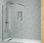 Paroi de douche "Essentiel Black" - AURLANE en promo chez Brico Cash Vannes à 89,00 €