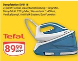 Dampfstation SV6116 Angebote von Tefal bei GLOBUS Frechen für 89,99 €