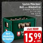 Hell Angebote von Spaten Münchner bei EDEKA Schwerte für 15,99 €