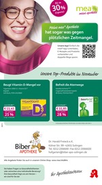 mea - meine apotheke Apotheken Prospekt der aktuellen Woche mit 4 Seiten, gültig von 01.10.2026 bis 31.10.2026, in Solingen und Umgebung Aktueller mea - meine apotheke Apotheken Prospekt in Solingen und Umgebung, "Unsere Oktober-Angebote" mit 4 Seiten, 01.10.2026 - 31.10.2026