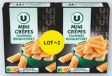 Mini Crêpes Fourrées - U en promo chez Super U Mini Crêpes Fourrées - U dans le catalogue Super U