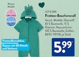 Frottee-Beachoverall im ALDI SÜD Prospekt Frottee-Beachoverall von LILY & DAN im aktuellen ALDI SÜD Prospekt für 5,99 €