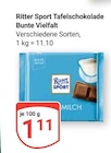Tafelschokolade Bunte Vielfalt im Angebot bei GLOBUS in Herne Tafelschokolade Bunte Vielfalt Angebote von Ritter Sport bei GLOBUS Herne für 1,11 €