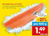 Norwegisches Lachsfilet bei Netto Marken-Discount im Merklingen Prospekt für 1,49 €
