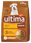 Croquettes petit chien adulte poulet - ULTIMA - Intermarché à Saint-Maur-des-Fossés Croquettes petit chien adulte poulet - ULTIMA en promo chez Intermarché Saint-Maur-des-Fossés à 6,73 €