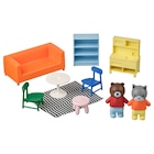 Puppenhausmöbel und -figuren Wohnzimmer/Küche bunt Angebote von HUSET bei IKEA Düren für 12,99 €