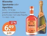 Spumante im V-Markt Prospekt Spumante von Mionetto im aktuellen V-Markt Prospekt für 6,49 €