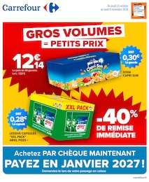 Carrefour Catalogue "GROS VOLUMES = PETITS PRIX", 29 pages, Cressat, 22/10/2026 - 09/11/2026 Carrefour Catalogue "GROS VOLUMES = PETITS PRIX", 29 pages, Cressat, 22/10/2026 - 09/11/2026