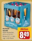 Apfel-Rhabarber im Angebot bei REWE in Potsdam Apfel-Rhabarber Angebote von Hochwald Sprudel bei REWE Potsdam für 8,49 €