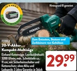 20-V-Akku-Kompakt-Multisäge im Angebot bei ALDI SÜD in Nürnberg 20-V-Akku-Kompakt-Multisäge Angebote von FERREX bei ALDI SÜD Nürnberg für 29,99 €