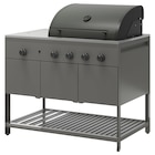 Gasgrill mit Seitenbrenner für draußen/dunkelgrau Angebote von BÅTSKÄR bei IKEA Rodgau für 999,00 €