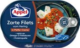 Zarte Filets vom Hering im Angebot bei REWE in Gera Zarte Filets vom Hering Angebote von Appel bei REWE Gera für 1,11 €