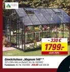 Gewächshaus „Magnum 148“ Angebote von Halls bei toom Baumarkt Salzgitter für 259,99 €