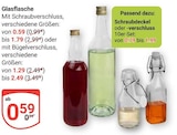 Glasflasche mit Schraubverschluss Angebote bei GLOBUS Wolfenbüttel für 0,59 €
