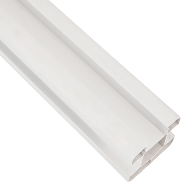 Poteau pvc 3 rainures + 2 profils de finition 240 cm