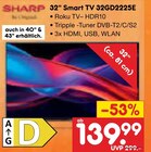 Smart TV 32GD2225E im Angebot bei Netto Marken-Discount in Edewecht Smart TV 32GD2225E Angebote von SHARP bei Netto Marken-Discount Edewecht für 139,99 €