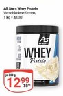 Whey Protein Angebote von All Stars bei GLOBUS Jena für 12,99 €