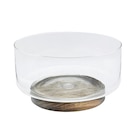 Saladier en verre et acacia 23cm dans le catalogue B&M