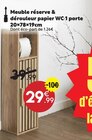 Meuble réserve & dérouleur papier WC 1 porte en promo chez Maxi Bazar Houilles à 29,99 €
