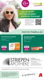 Aktueller mea - meine apotheke Prospekt "Unsere Juli-Angebote" Seite 1 von 4 Seiten für Hamburg