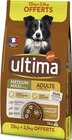 Croquettes pour Chiens Medium Maxi +10 kg Adultes - ULTIMA en promo chez Géant Casino Croquettes pour Chiens Medium Maxi +10 kg Adultes - ULTIMA dans le catalogue Géant Casino