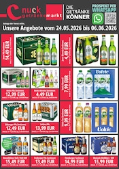 Nuck Getränke Getränkemärkte Prospekt der aktuellen Woche mit 2 Seiten, gültig von 24.05.2026 bis 06.06.2026, in Kesselsdorf und Umgebung Aktueller Nuck Getränke Getränkemärkte Prospekt in Kesselsdorf und Umgebung, "DIE GETRÄNKEKÖNNER" mit 2 Seiten, 24.05.2026 - 06.06.2026
