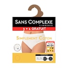 Pocket slips x 4 "Simplement coton" - SANS COMPLEXE dans le catalogue Carrefour