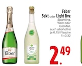 Sekt oder Light live von Faber im aktuellen EDEKA Prospekt für 2,49 €