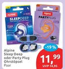 Sleep Deep oder Party Plug Ohrstöpsel von Alpine für 11,99 € bei budni im Angebot Sleep Deep oder Party Plug Ohrstöpsel von Alpine im aktuellen budni Prospekt