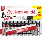 LOT DE 2X10 PILES MAX ENERGIZER - ENERGIZER en promo chez Auchan Hypermarché Lille à 10,99 €