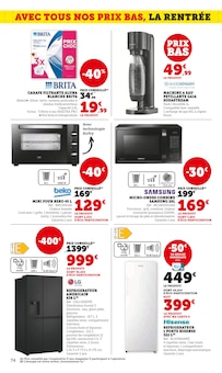 Promo Réfrigérateur Américain dans le catalogue Hyper U du moment à la page 74