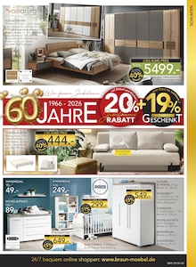 Couch im BRAUN Möbel-Center Prospekt "Wir feiern Jubiläum!" mit 20 Seiten (Freiburg (Breisgau))