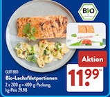 Bio-Lachsfiletportionen im Angebot bei ALDI SÜD in Leverkusen Bio-Lachsfiletportionen Angebote von GUT BIO bei ALDI SÜD Leverkusen für 11,99 €